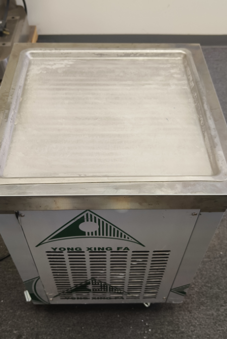 USA Kolice ETL Commercial Roll Ice Cream Machine,21"x21" Square Pan,Auto Defrost