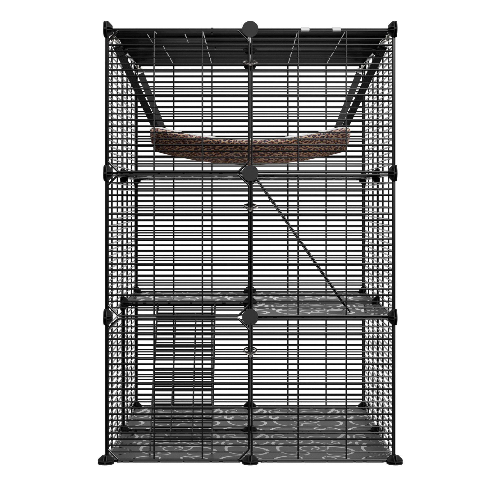 Large Cat Cage Enclosure Indoor DIY Cat Playpen Detachable Metal Wire Kennels