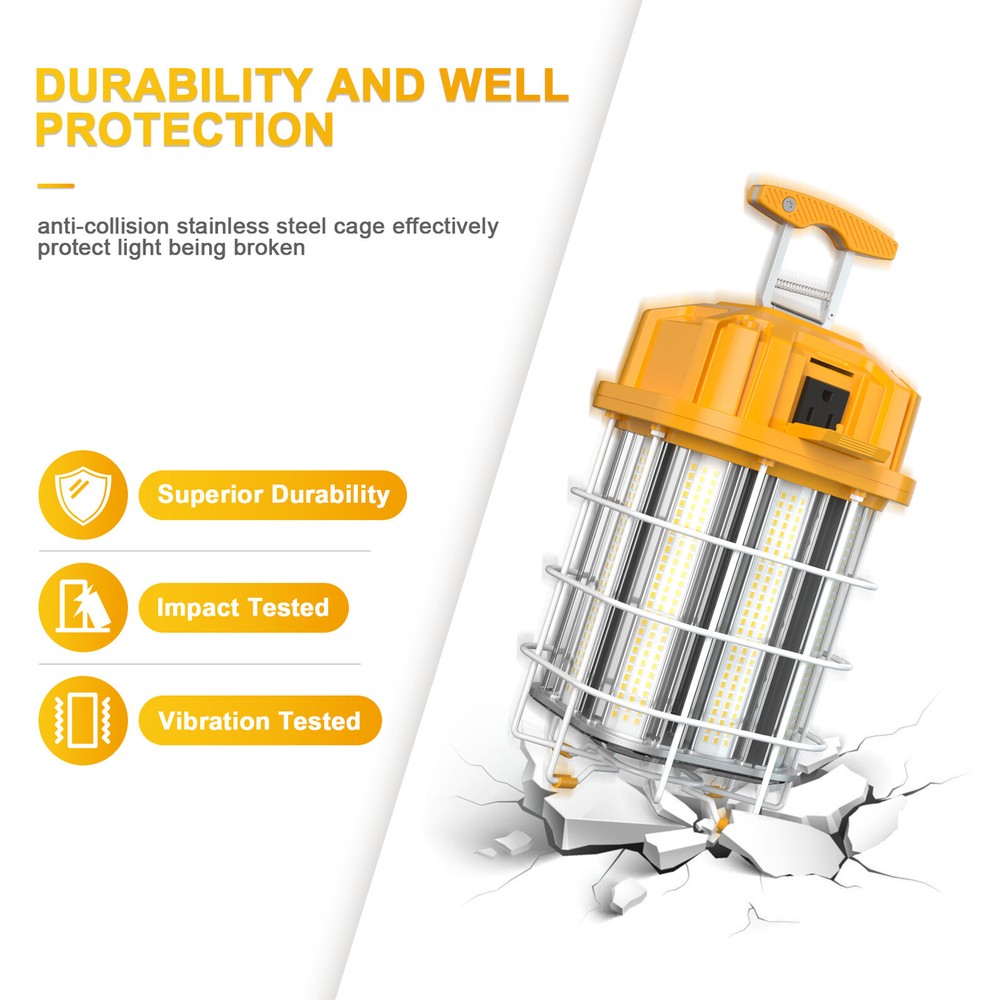 Linkable LED Work Lights Building Construction Job Site Temporary Work Light 80W