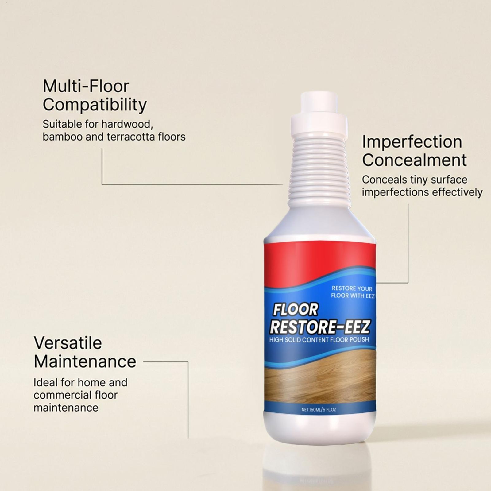 Clean-Eez Ultimate Floor Restorer & Polish - Revitalize And Shine Wood 150ml
