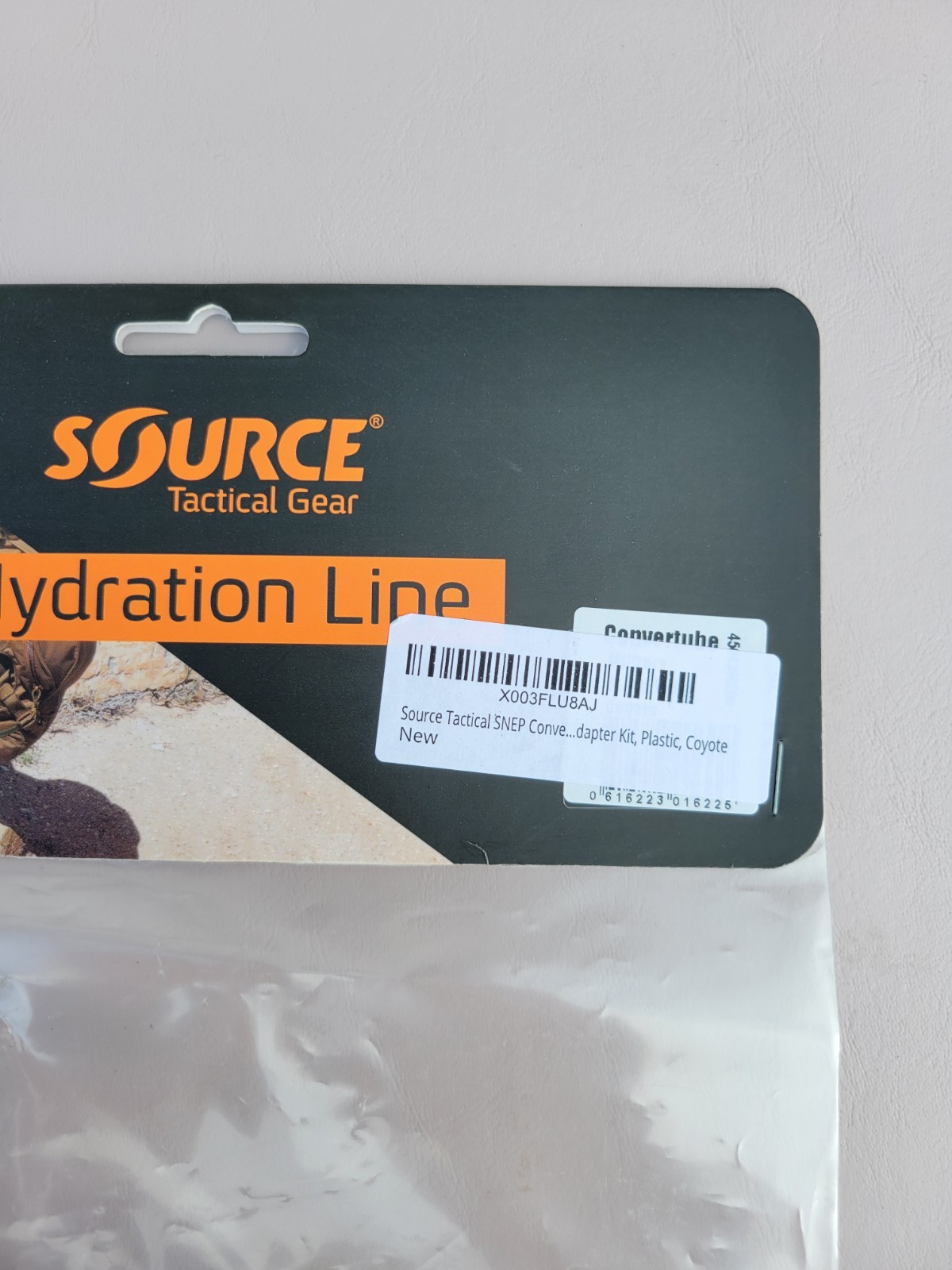 Source Tactical SNEP Convertube Water Bottle Adapter Kit, Plastic, Coyote