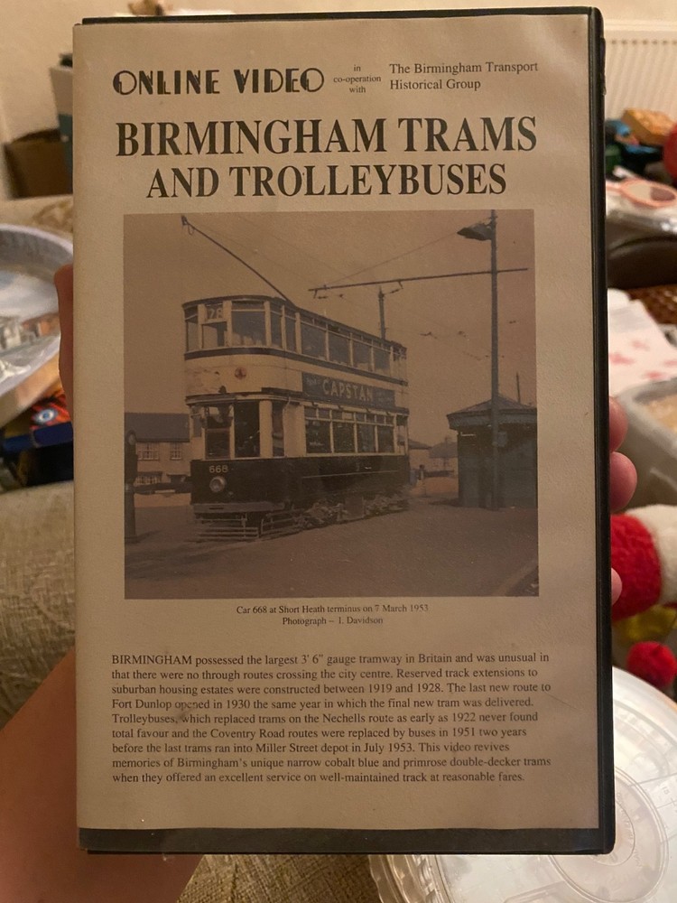 Birmingham Trams and Trolley Buses VHS