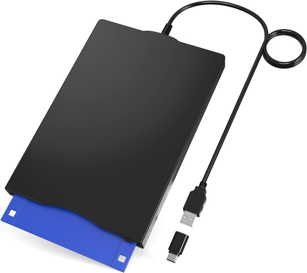 USB 3.5 Inch Floppy Disk Drive Reader External Portable for Windows Mac