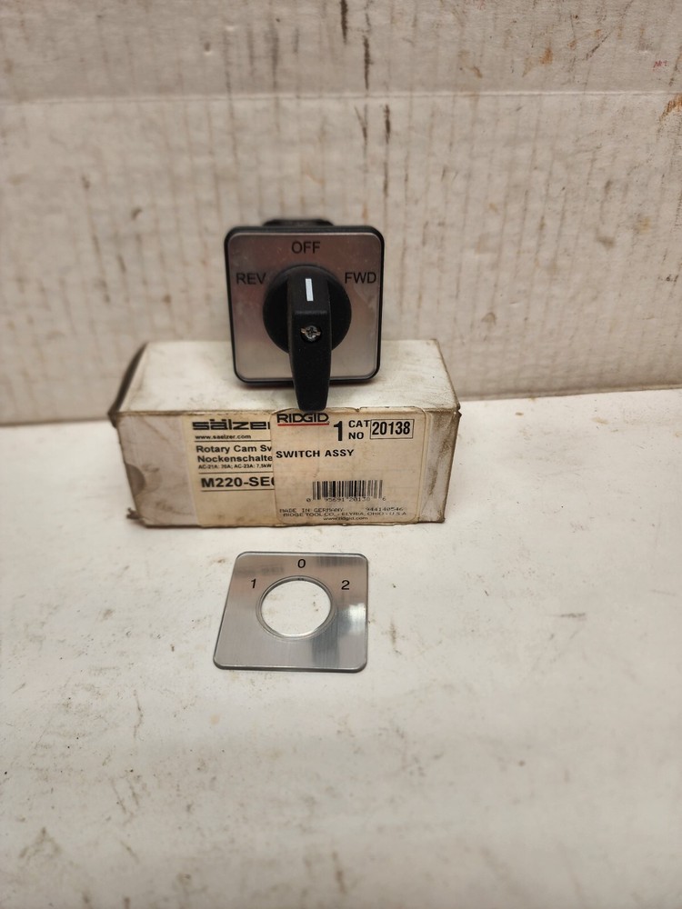 Ridgid 20138 Replacement Forward/Reverse Switch K-60SP Drain Cleaning machine