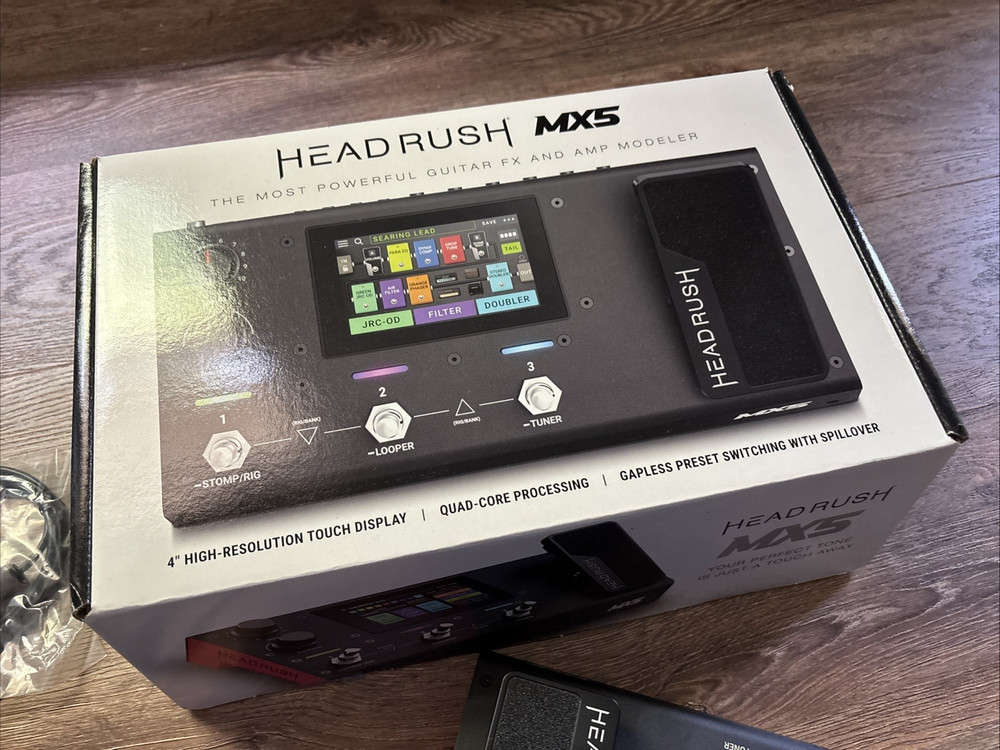 Headrush MX5 Multi Effects Guitar Compact Professional Processor & Power Adapter