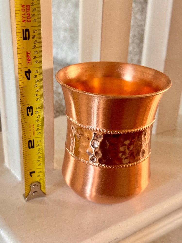 100% pure handcrafted Copper Drinking Cups (Pair) – Solid Copper