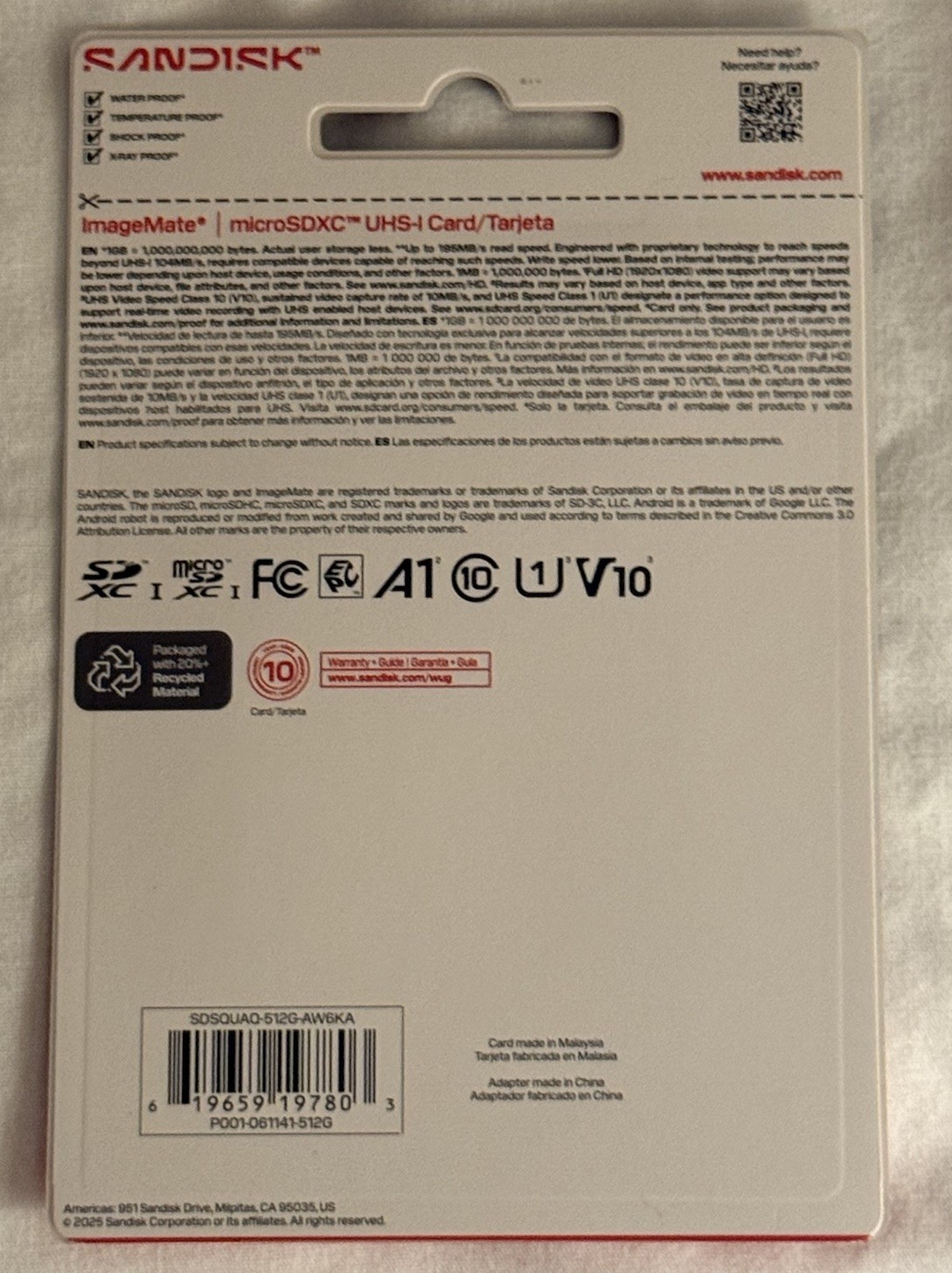 SanDisk ImageMate 512GB Class 10 microSDXC UHS-I micro SD card BRAND NEW