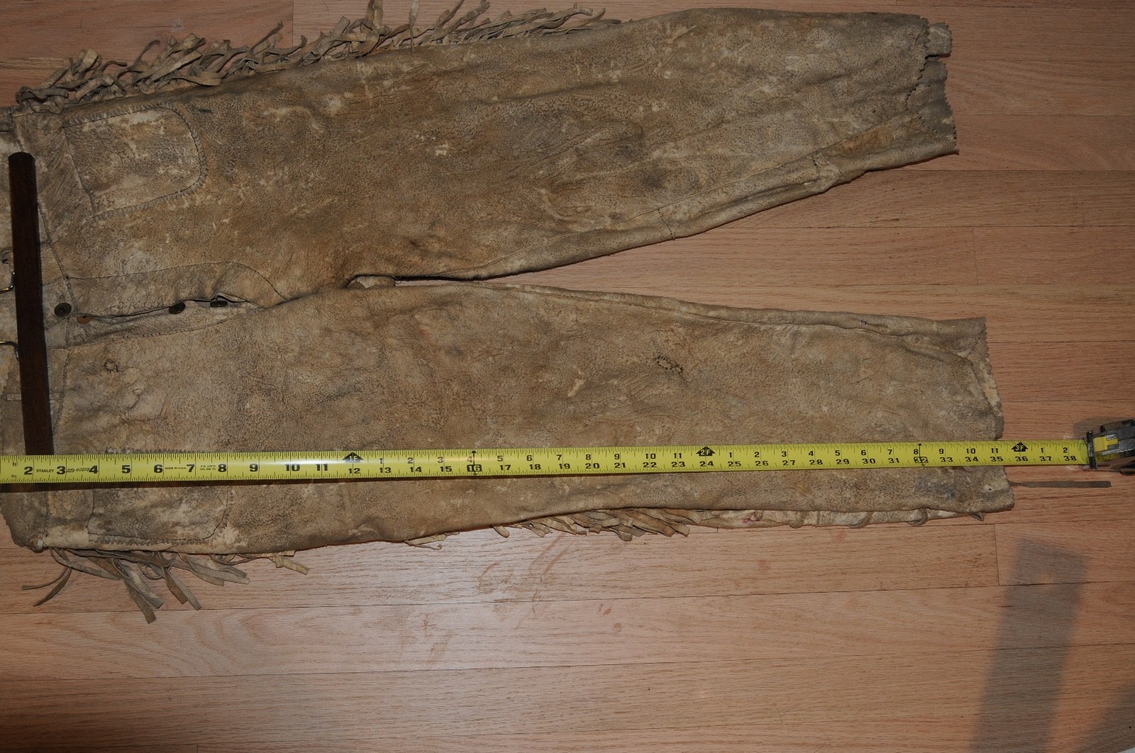 Early Vintage Native American Deer Skin Buck Skin Beaded Shirt and Pants Old****