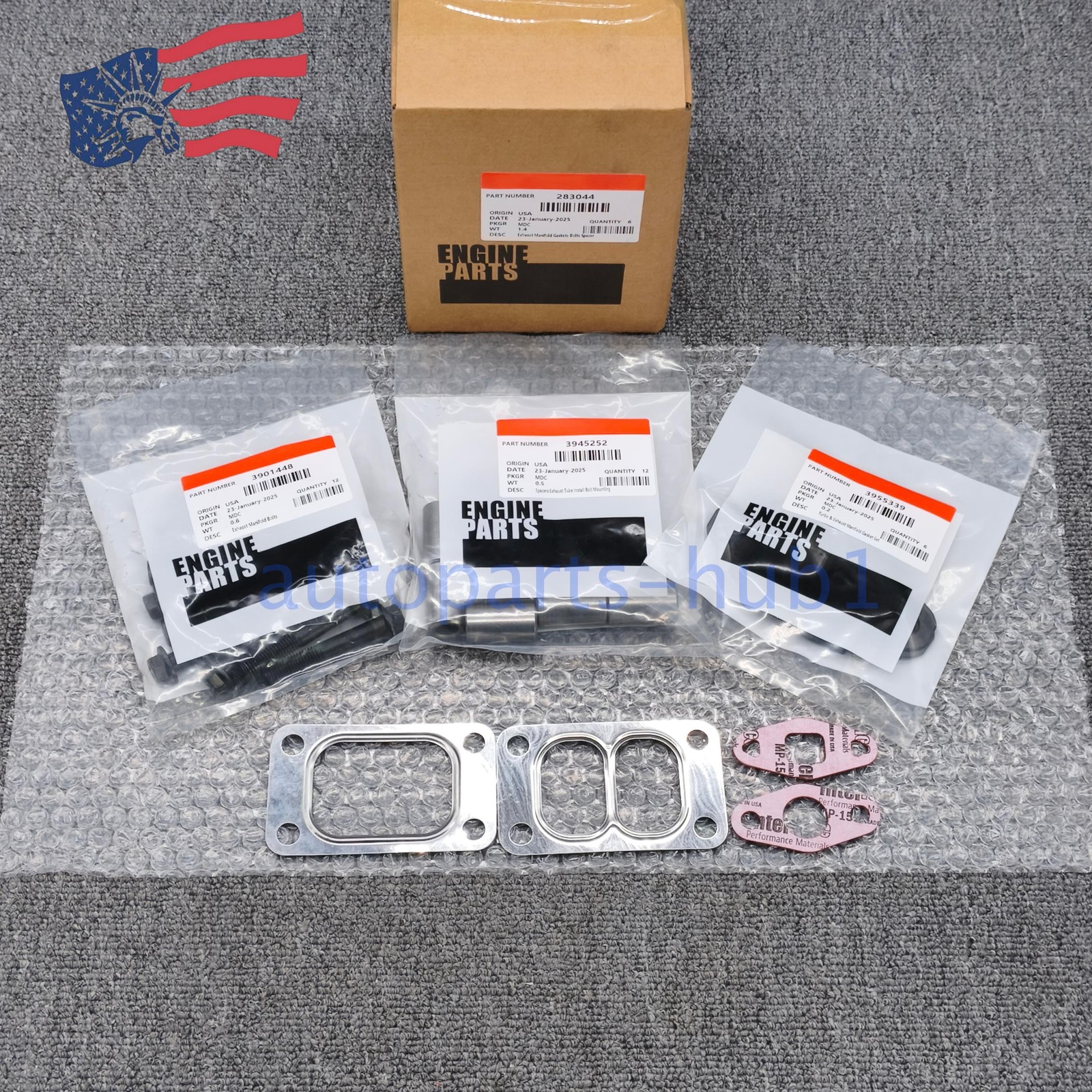 NEW Exhaust Manifold Gaskets Bolts Spacer For Dodge Ram Cummins B5.9 6.7 03-19