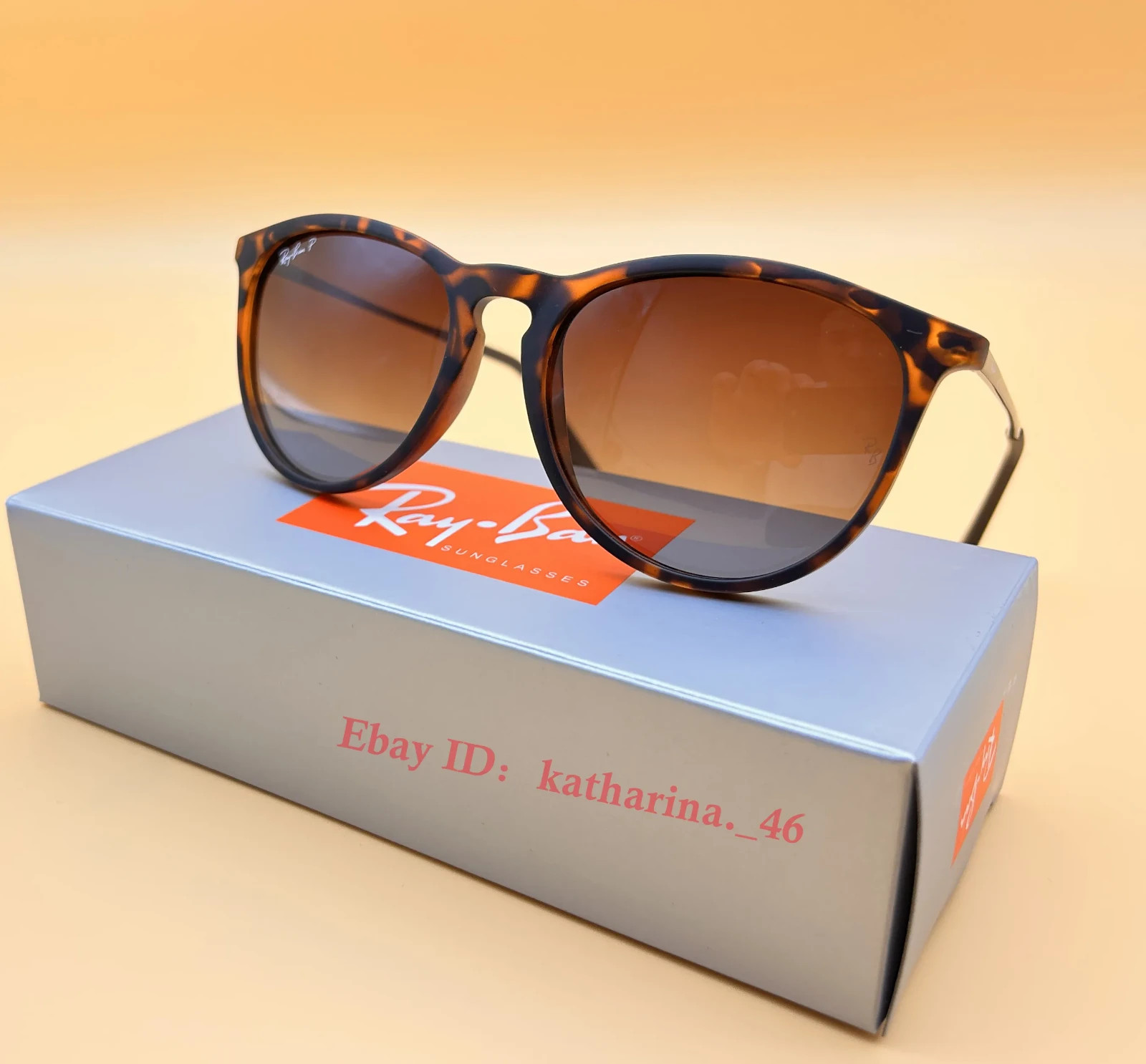 RB4171 Ray-Ban Erika Polarized Sunglasses Tortoise Frame Brown Gradient 54mm