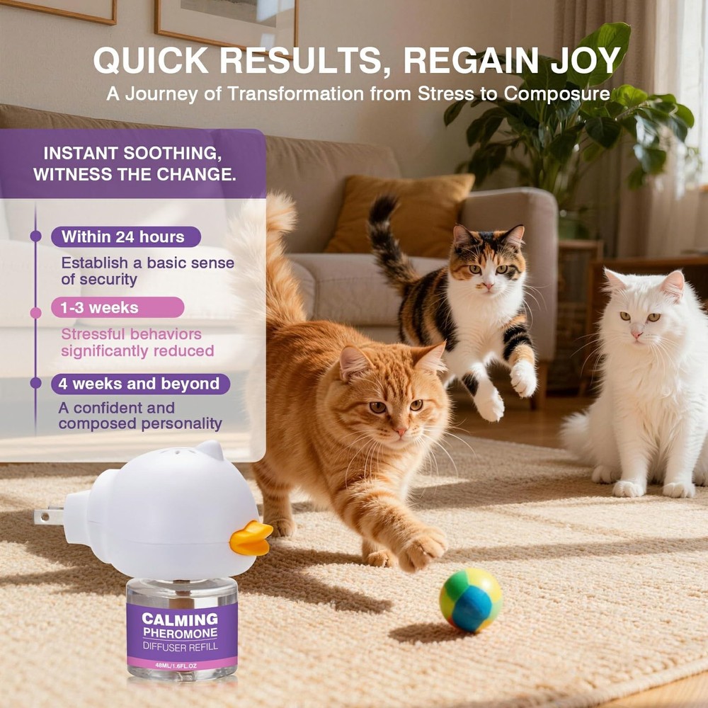 Tcllka Cat Calming Pheromone Diffuser Effectively Relieve Anxiety Stress Cat ...