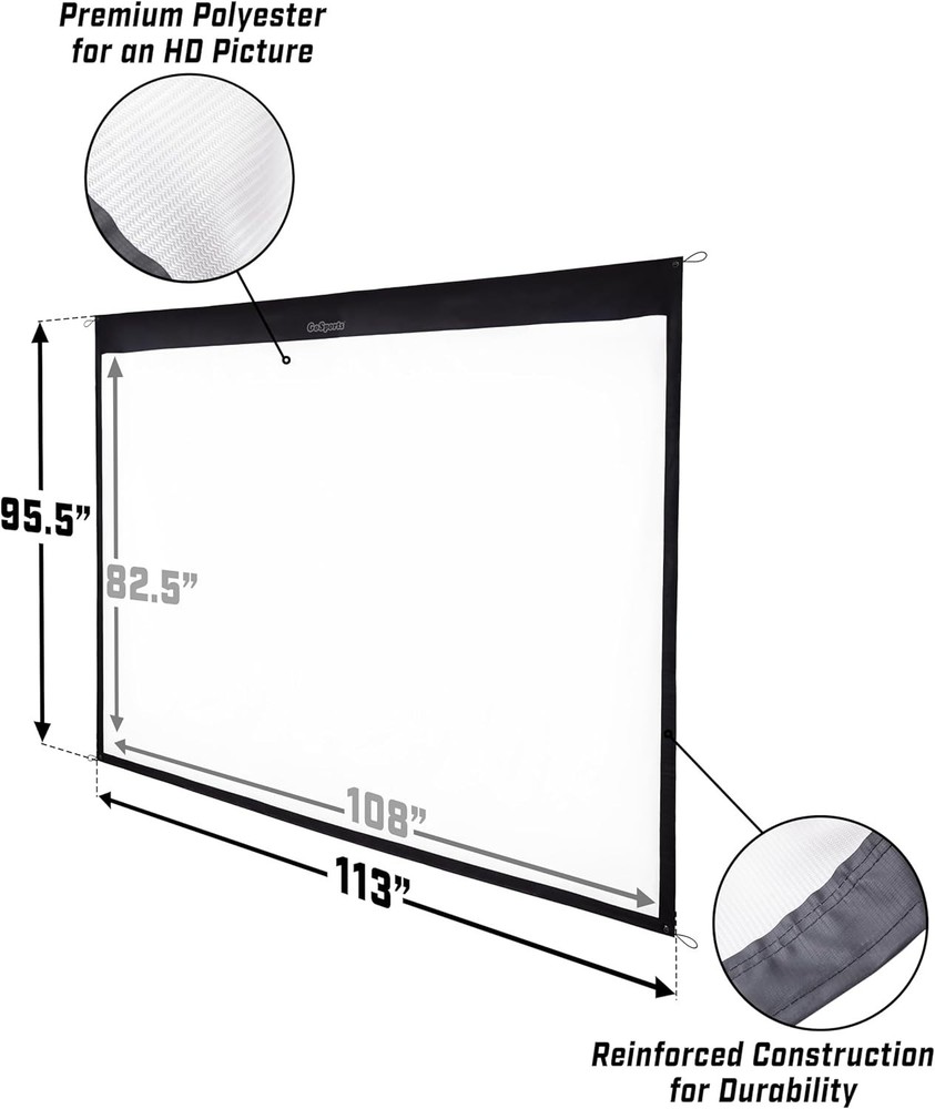 High-Definition Golf Simulator Projector Screen: 6.5 ft & 9 ft Options Available