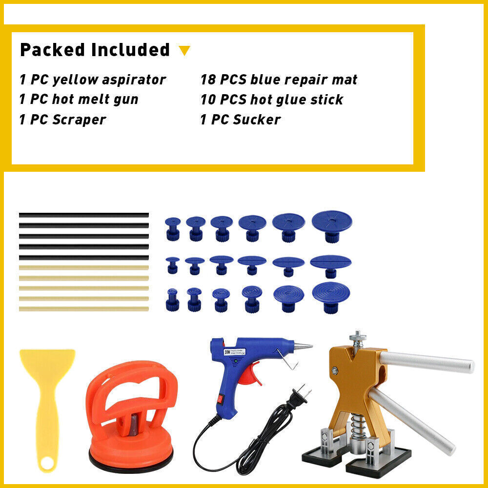 32 PCS Dent Paintless Car Repair Puller Kit Remover Lifter Dint Hail Damage Tool