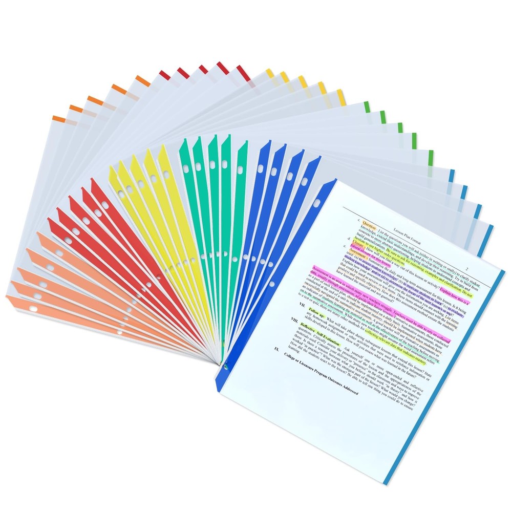 Sheet Protectors, Aipker Plastic Page Protectors for 3 Ring Binder, Multiple