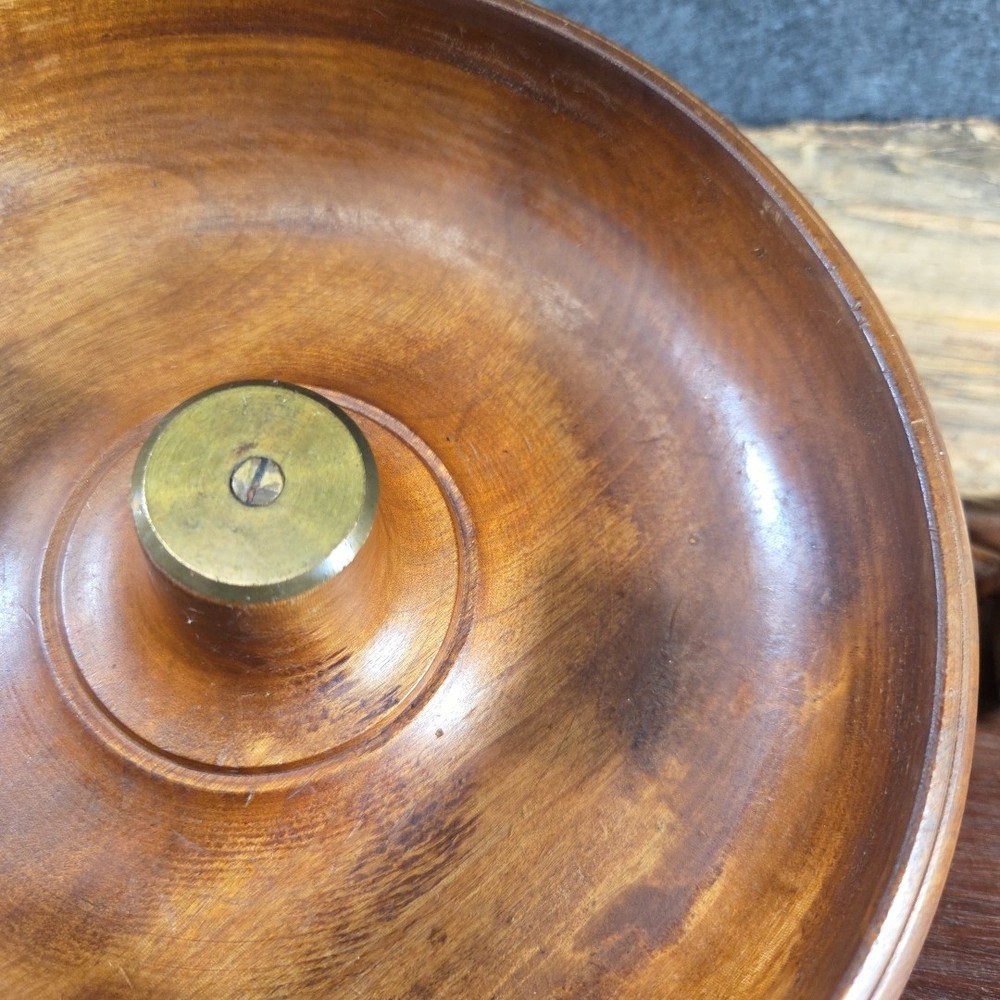 Vintage Wooden Nut Bowl Set with Nutcracker
