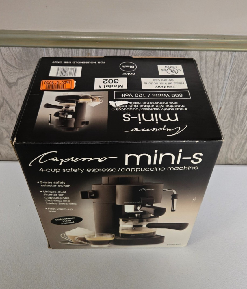 Capresso Mini-s 4 Cup Espresso Cappuccino Machine Model #302