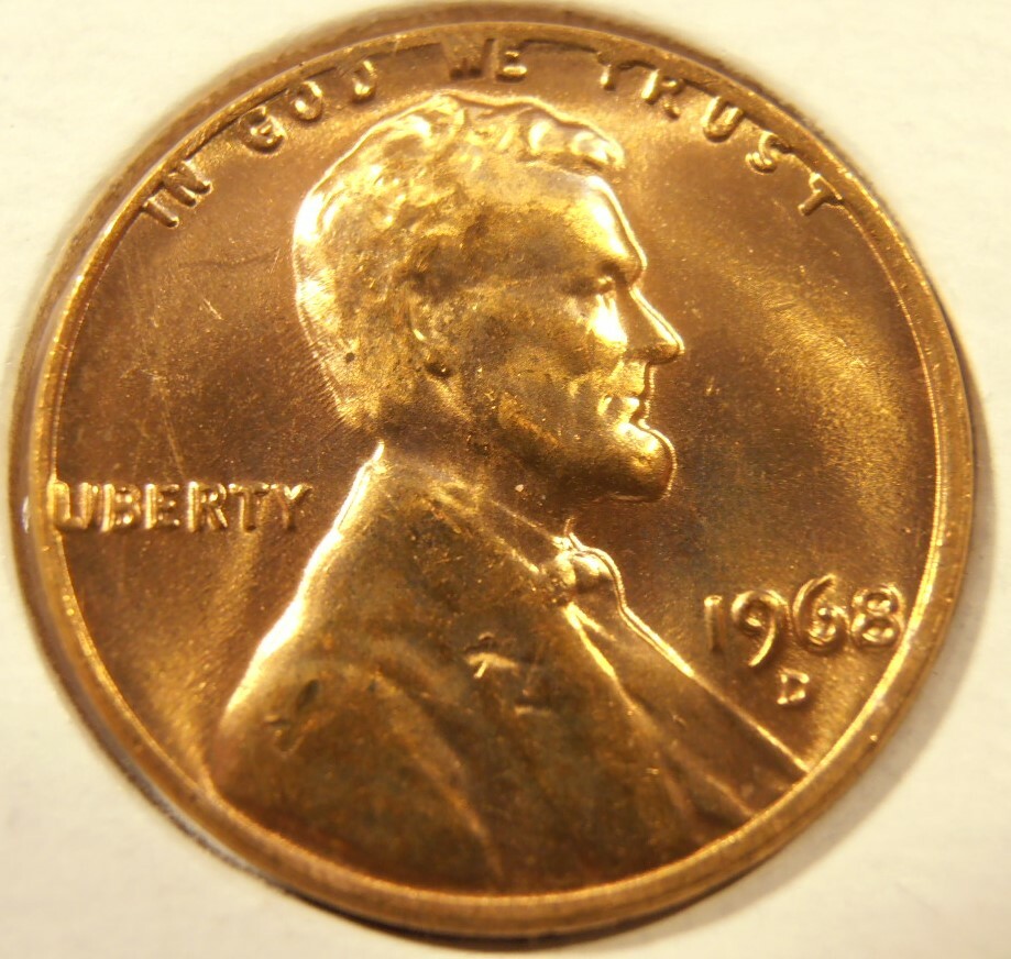 1968 D Lincoln Cent - BU from a nice roll
