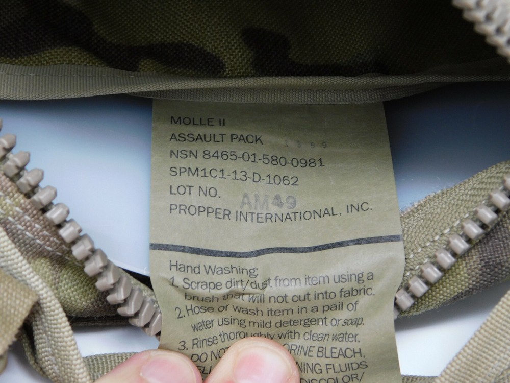 ASSAULT PACK OCP with STIFFENER 3 DAY Bug Out - MOLLE II - MULTICAM