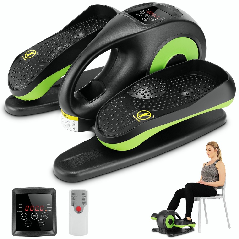 Under Desk Elliptical Pedal Exerciser Seated Elliptical Machine w/Remote & LCD^^