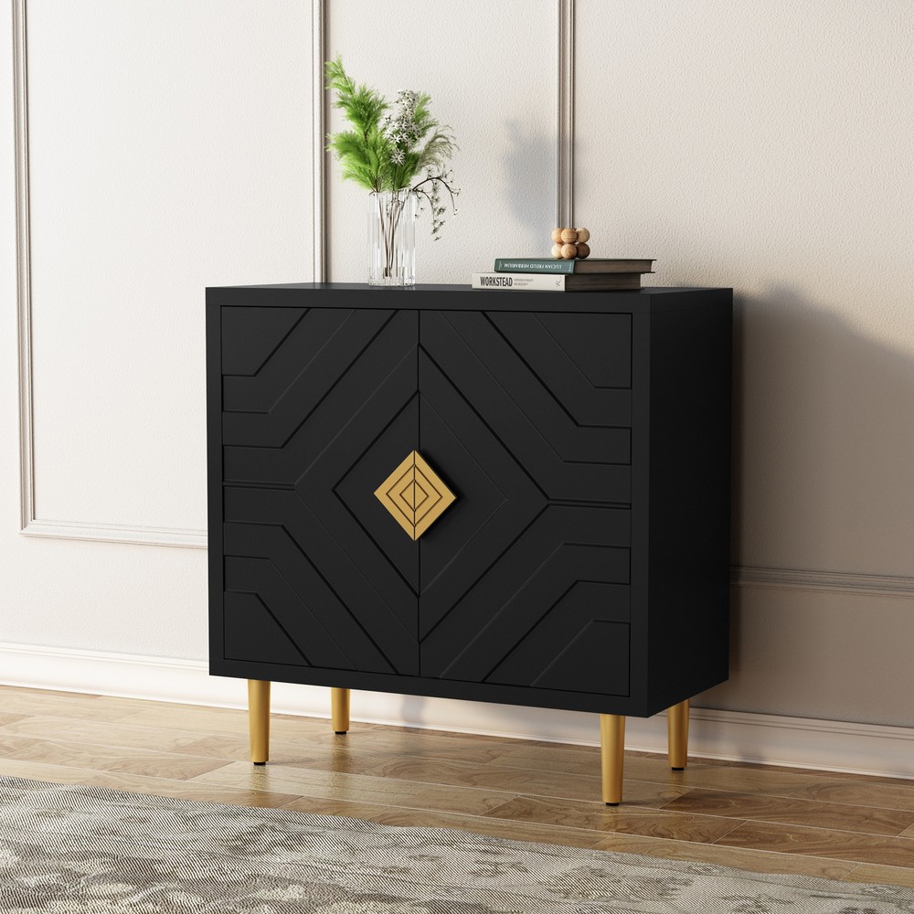 Modern Sideboard Accent Cabinet 32" Kitchen Buffet Bedside Console Table w/ Door