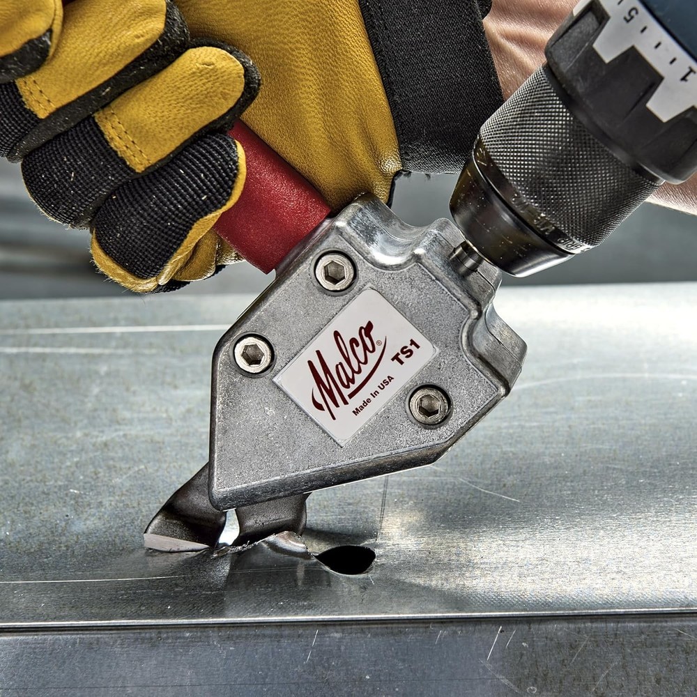 Efficient Turbo Shear for Quick Cuts in Sheet Metal, Drill-Compatible