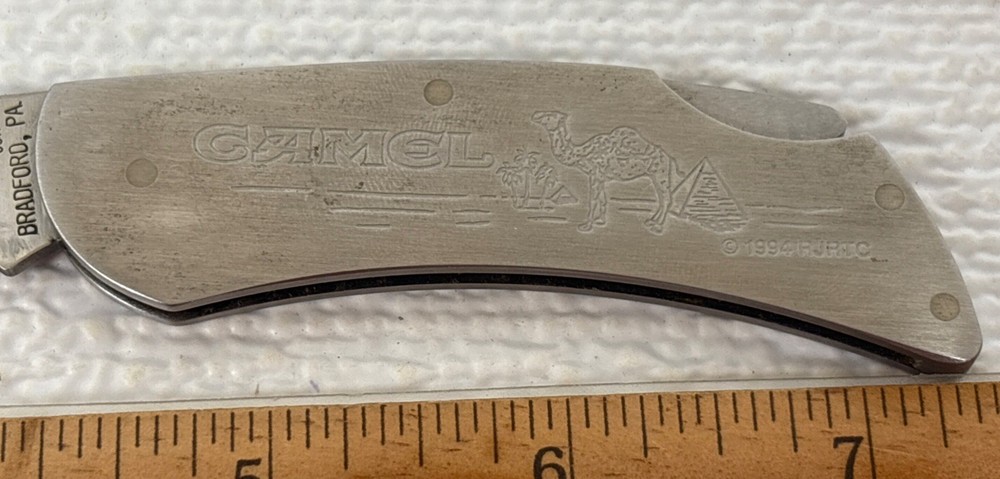 1994 Camel Zippo Knife with Leather Case