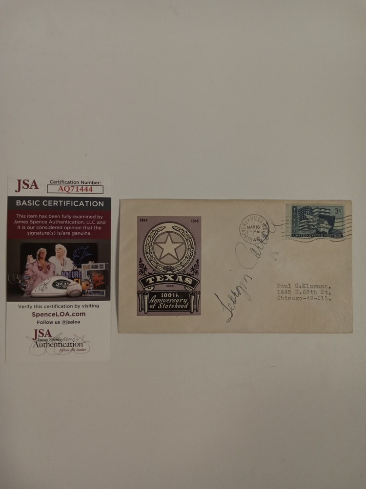 Georgia Carrol Signed Autograph Cachet  JSA #