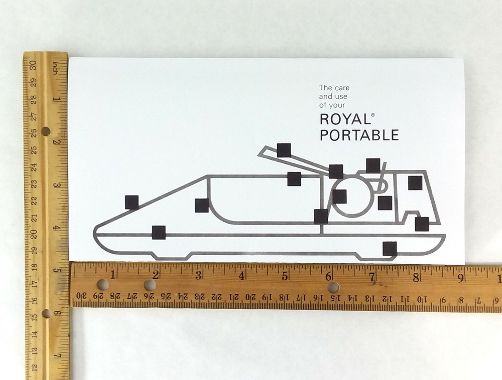Royal Parade Typewriter Owner's User Instruction Manual Directions Guide