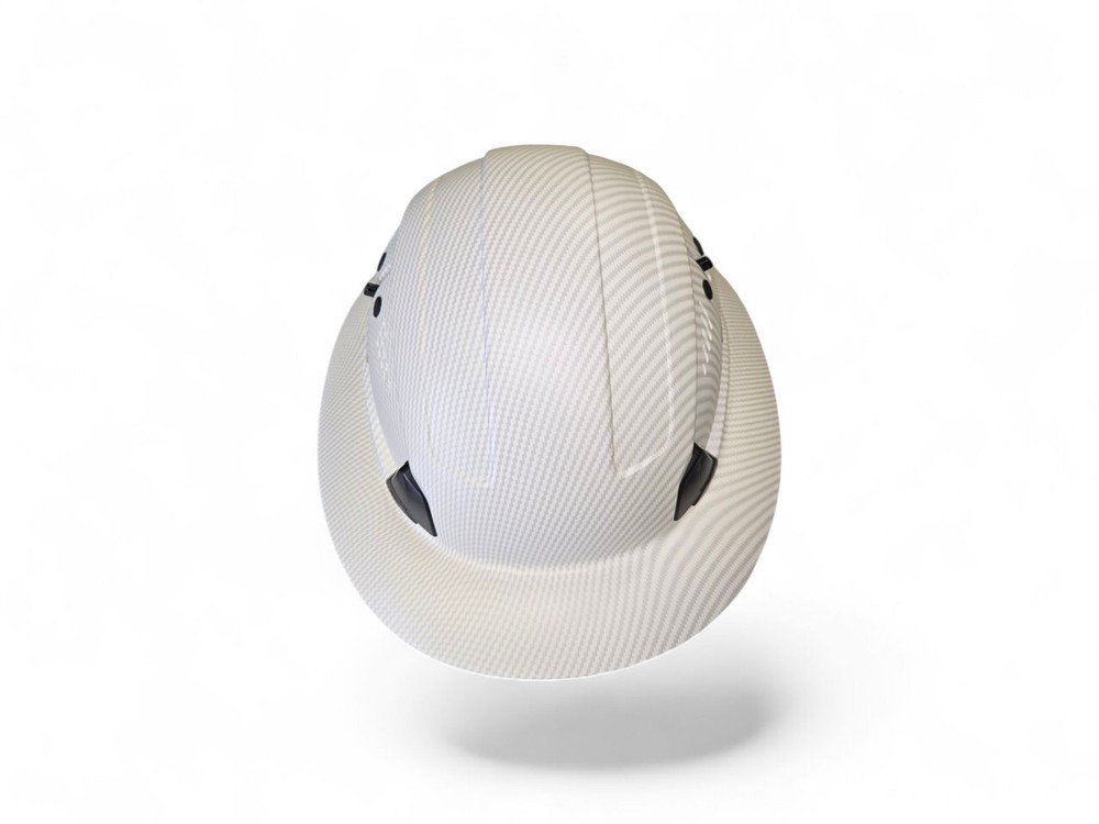 Hydro Dipped Full Brim Hard Hat White