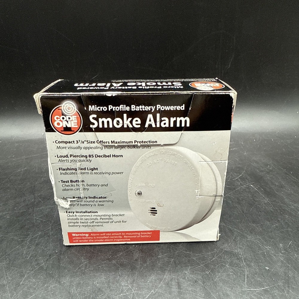 CODE ONE Smoke Alarm i9040 Micro Profile Battery Powered