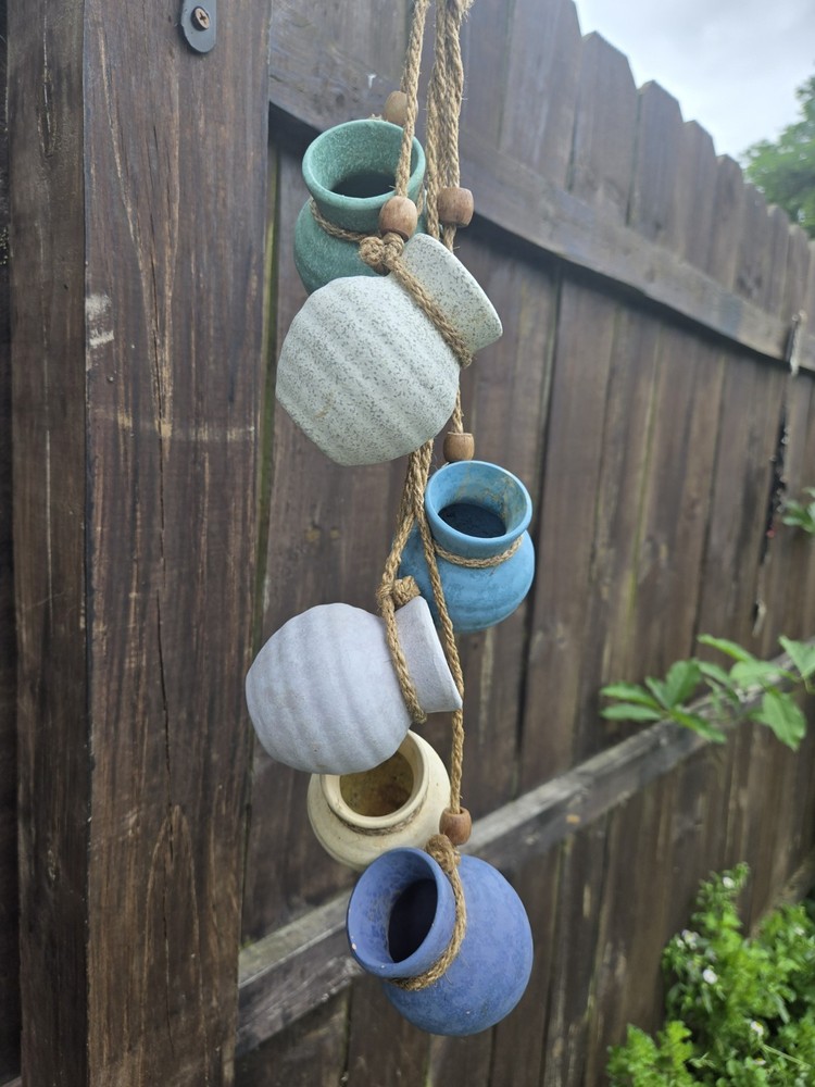 Miniature Hanging Clay Pots