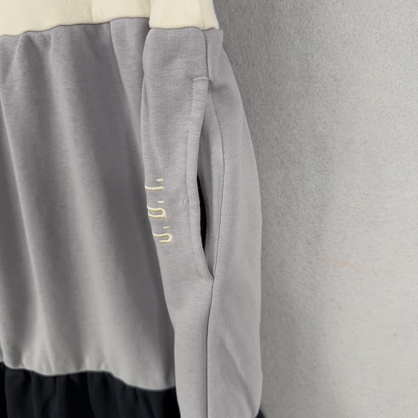 Nike Dress Girls Medium Cream Gray Black Colorblock Sleeveless Just Do It