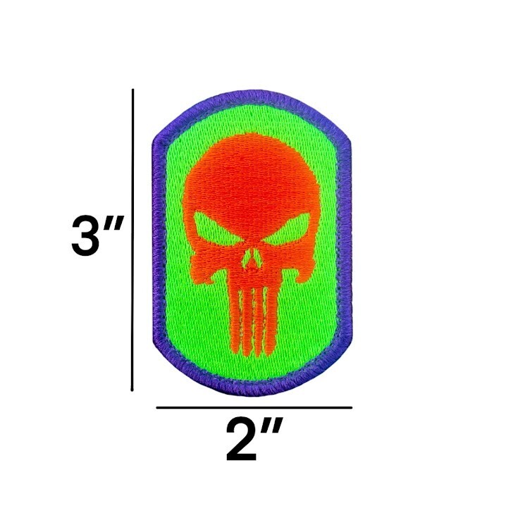 Punisher Tactical Patch. Halloween hook and loop morale badge.