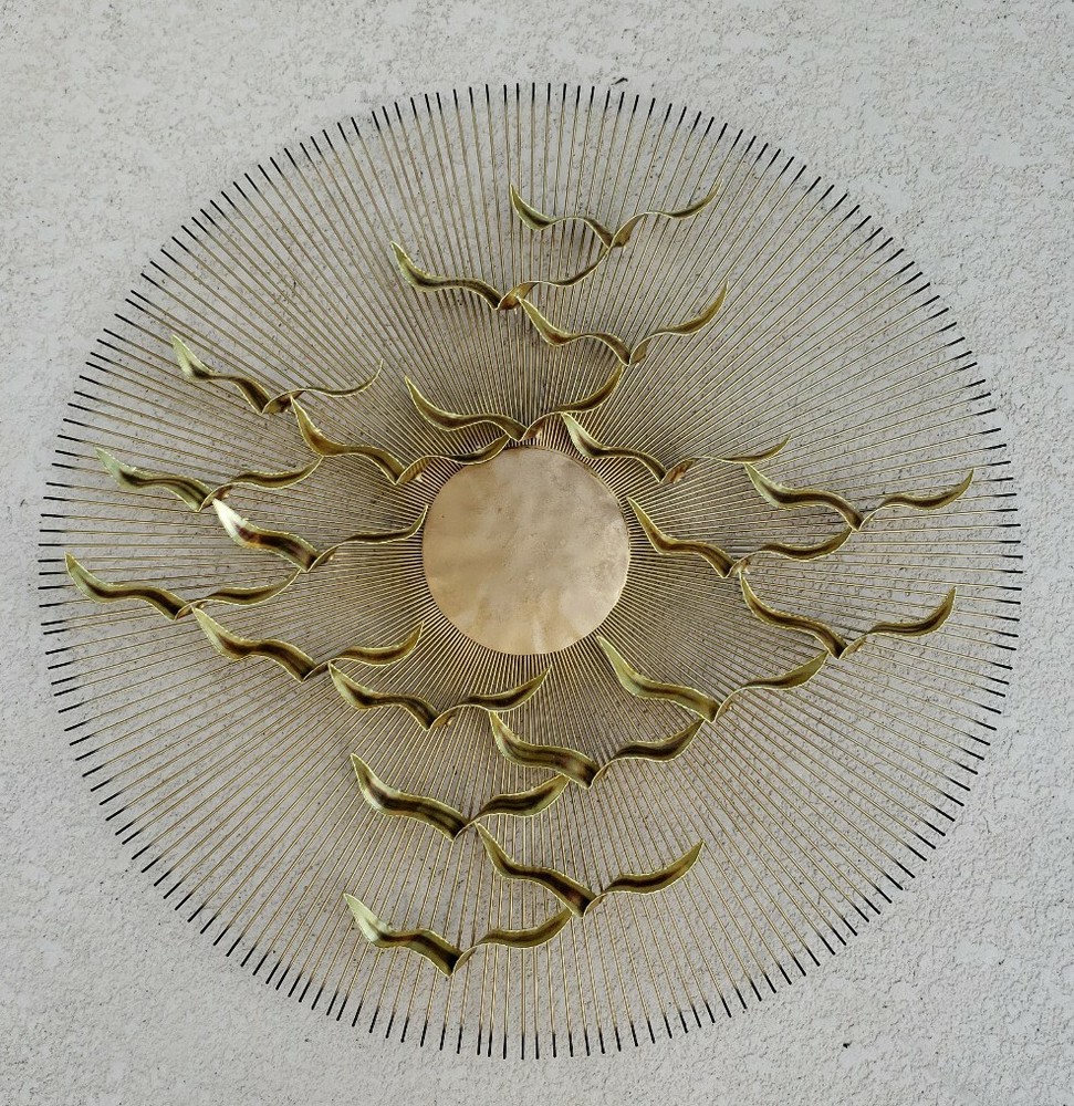 Mid Century Modern Starburst Brutalist Wall Sculpture Devalf Degroot Jere?