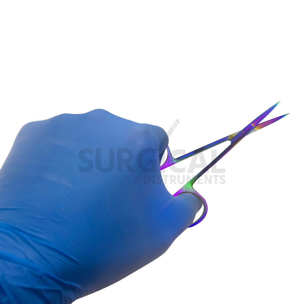 Rainbow Iris Scissors 4.5" Straight Surgical Dental Instruments German Grade