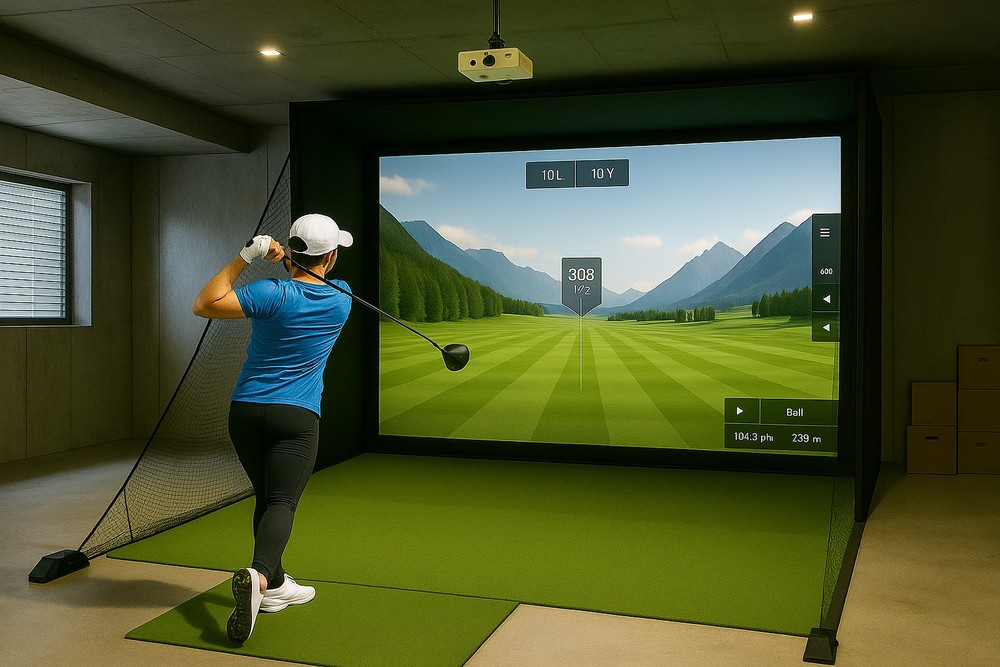 10FT Practice Golf Simulator Enclosure Net Training Aid Commercial Quality