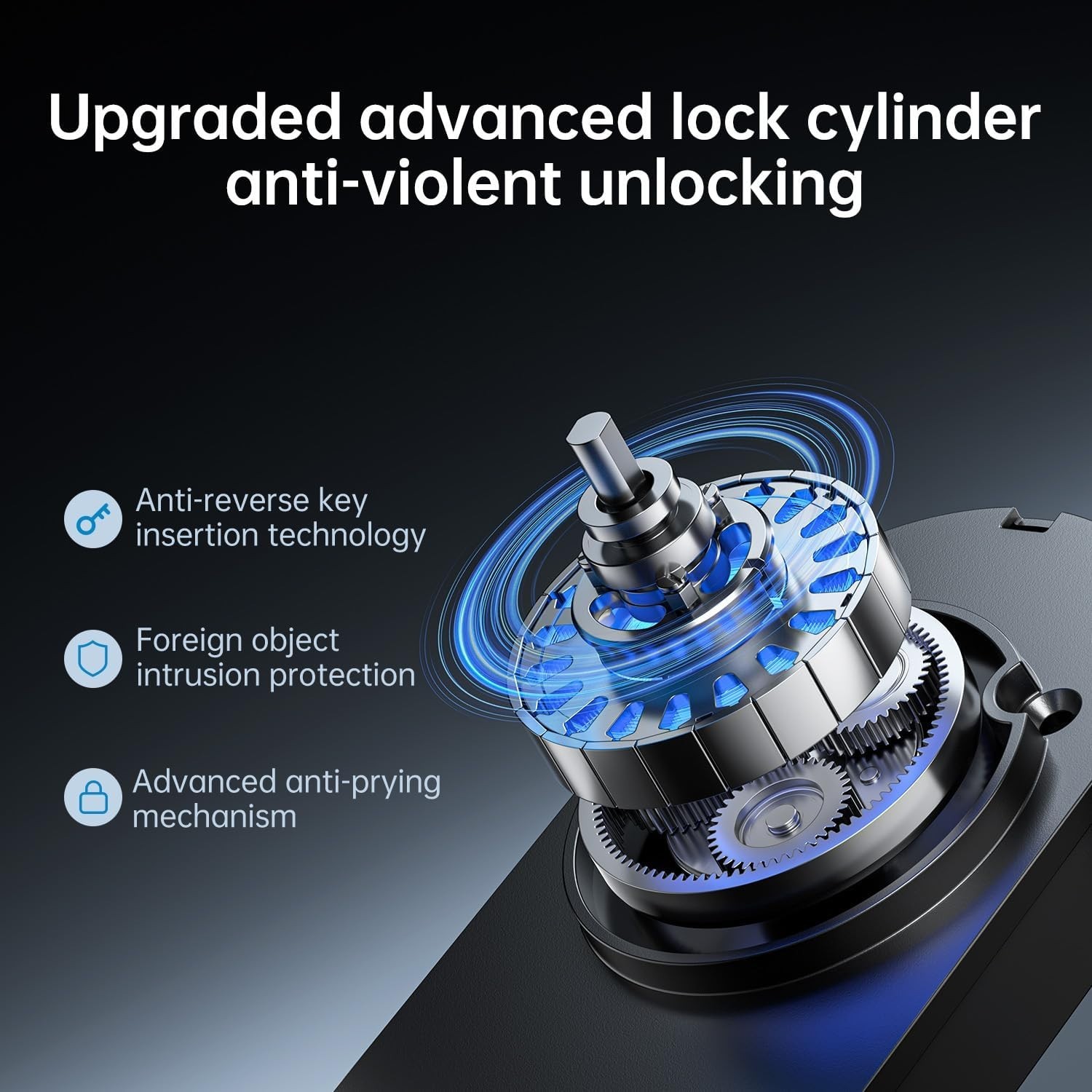 Smart Front Door Lock with Handle Set Fingerprint Keyless Entry Digital Deadbolt