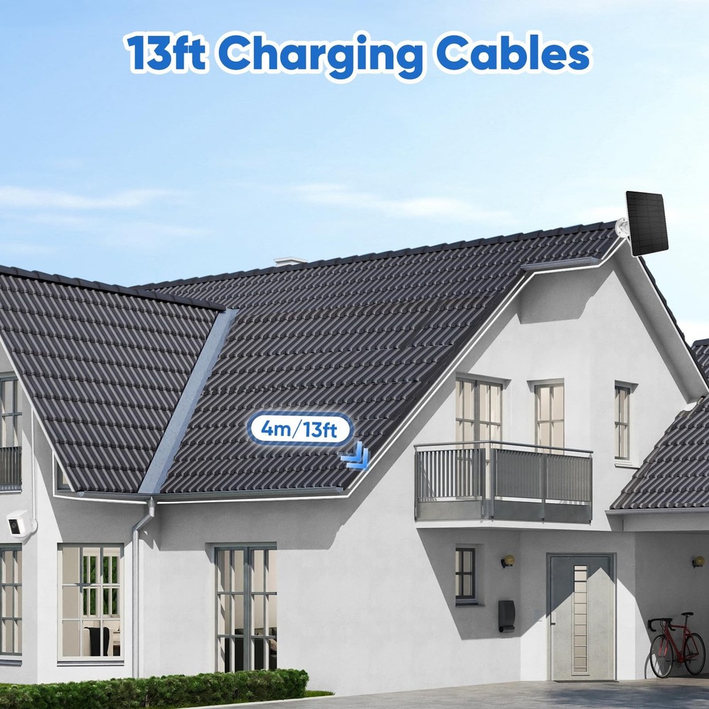 Solar Panel 5W Compatible Camera Essential 2K Outdoor(2nd Gen) White