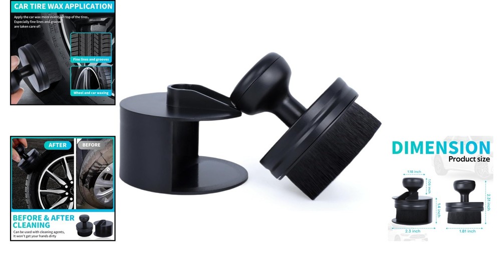 Multi-Purpose Tire Dressing Brush with Ergonomic Handle for Effortless Cleaning
