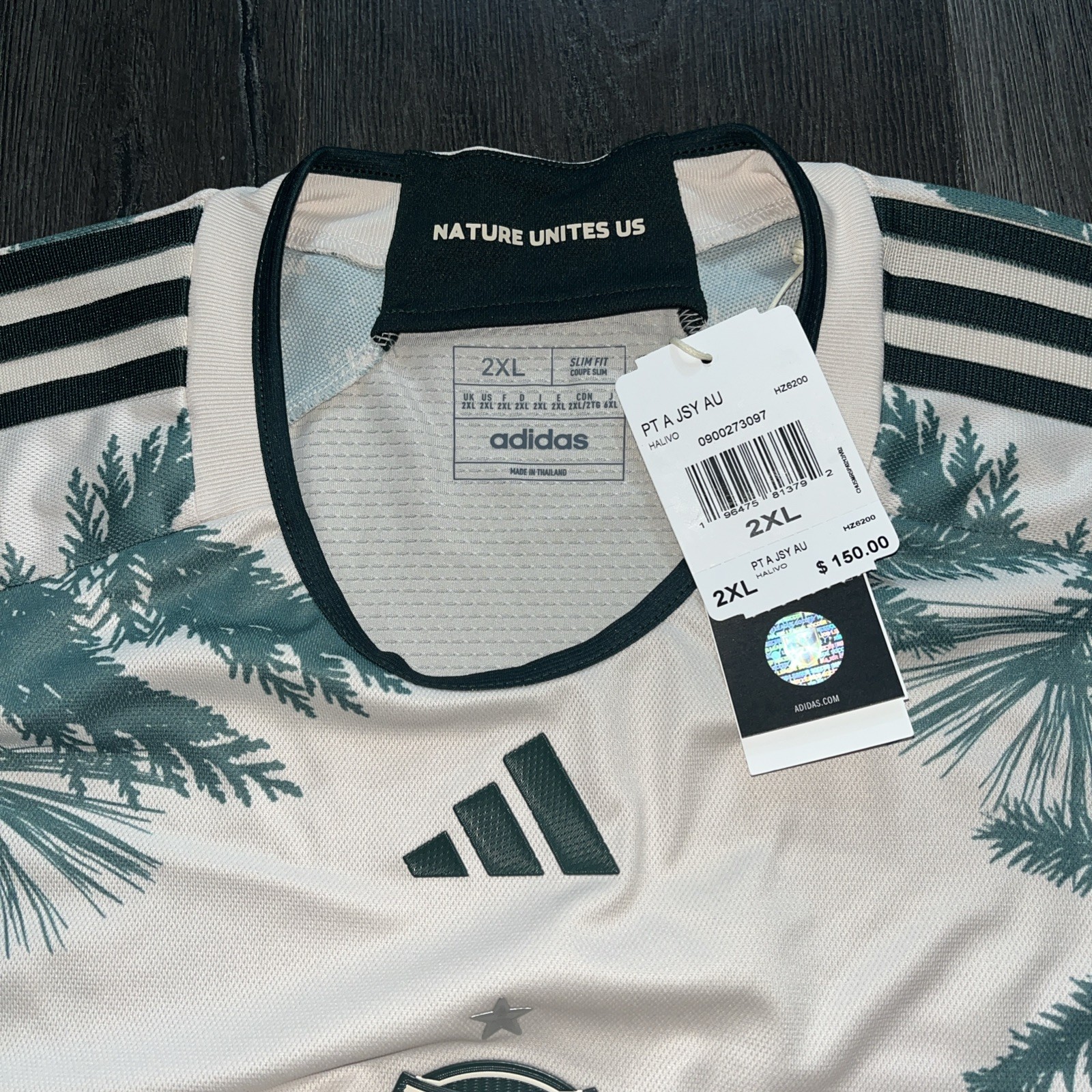 Adidas Mens 2XL MLS Portland Timbers FC 24/25 Authentic Away Soccer Jersey NEW