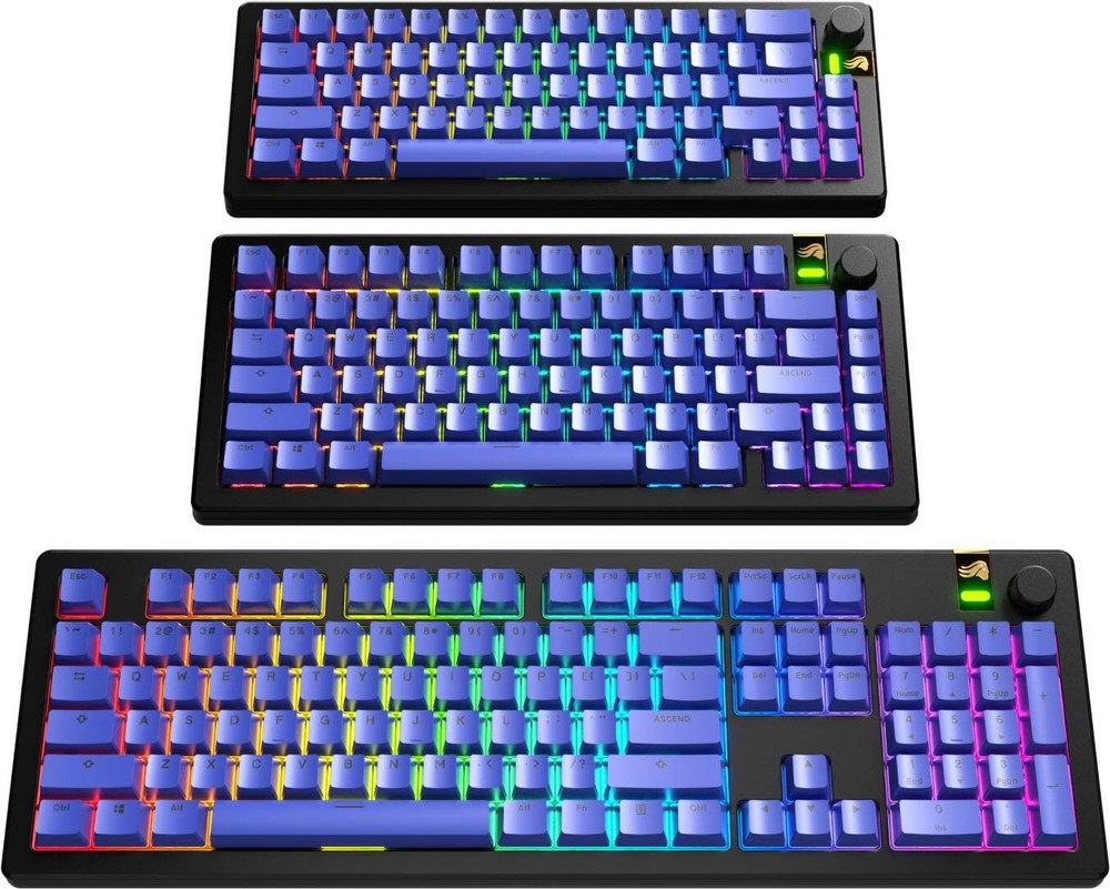 Glorious - GPBT Basics Universal Keycap Set Compatible with Most 100% 85% 80%...