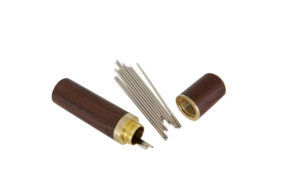Walnut Hardwood Needle Storage Case