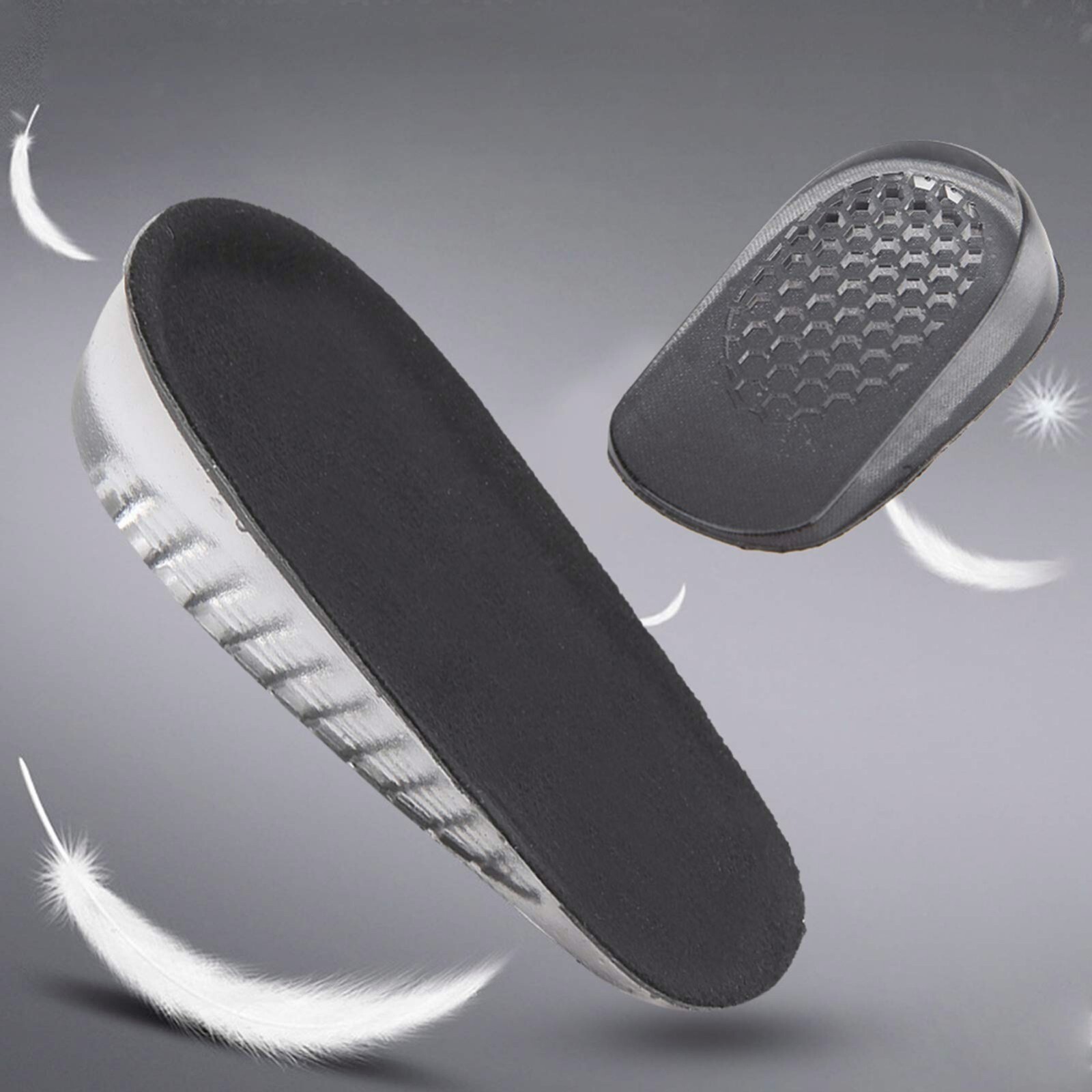 Gel Height Increase Insoles Invisible Silicone Shoe Lifts Inserts Fr Men & Women