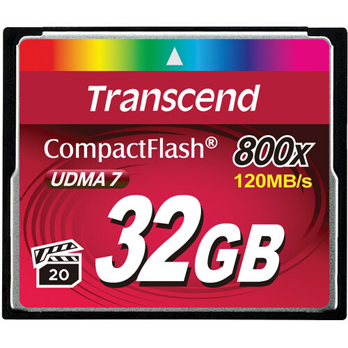 2 Pack Transcend 32GB 800x Compact Flash UDMA Memory Card