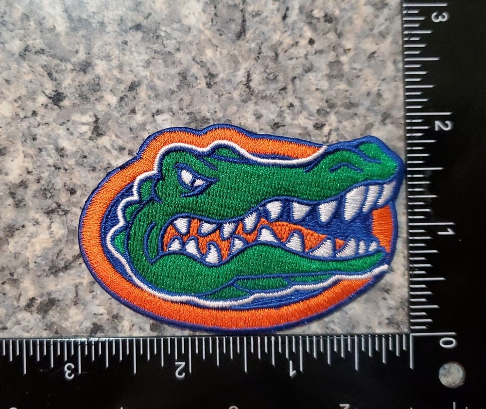 Florida Gators Patch. Fully Embroidered. Iron On Backing. 3"x2"
