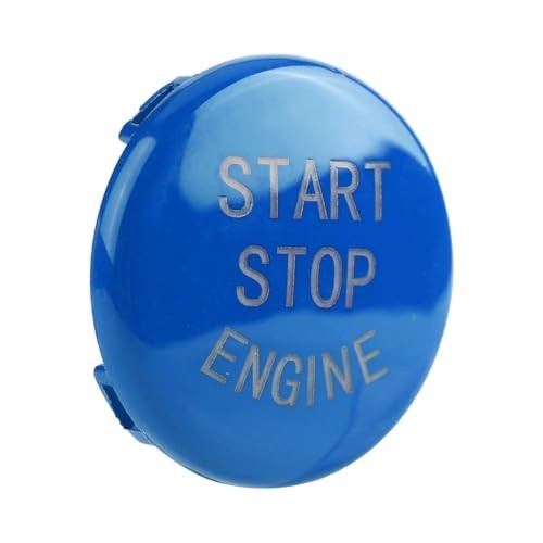 Car Engine Start Button Cover ABS Push Button Switch, One-Key Start Blue