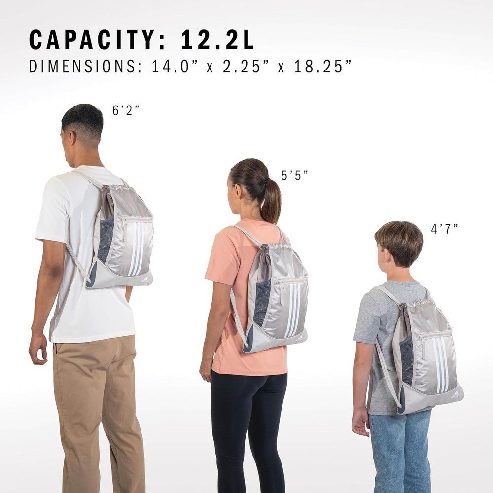 adidas Alliance Sackpack Drawstring Gym Bag
