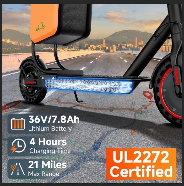 LADPED Electric Scooter with Seat for Adults 31KM/H Folding Commuter E-Scooter