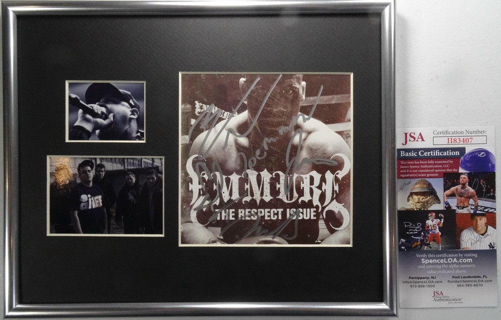 SIGNED EMMURE AUTOGRAPHED CD 8X10 DISPLAY CERTIFIED AUTHENTIC JSA COA # II83407