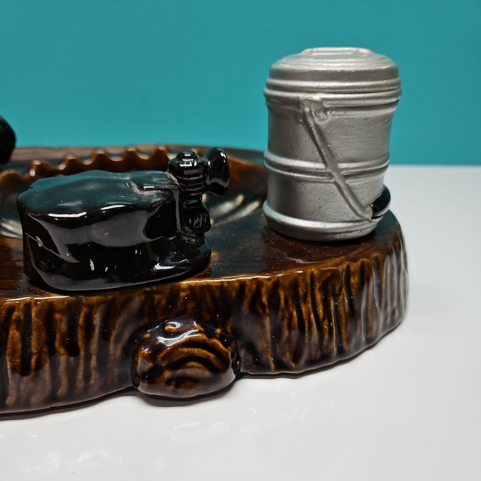 Vintage Coal Miner's Ashtray Large 11” Ceramic